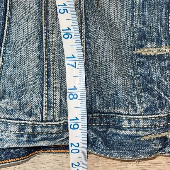 Polo Jeans Co RL67 by Ralph Lauren Lydia Repair‎ Denim Jacket Small Over Reverso - Picture 11 of 11